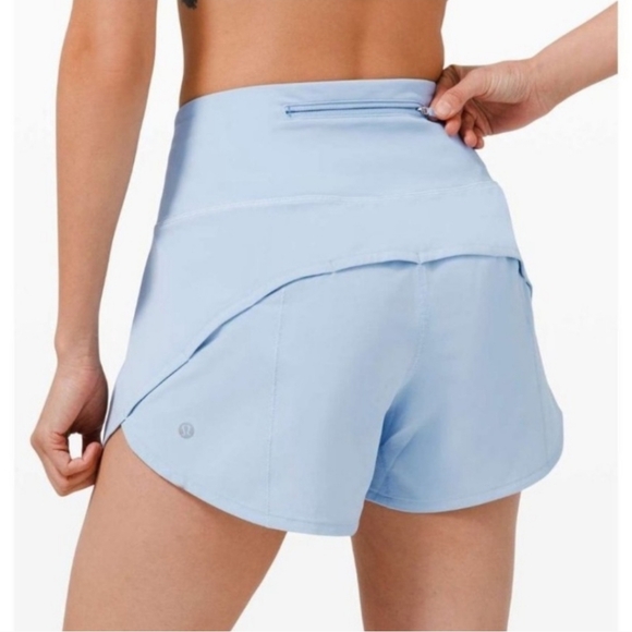 lululemon athletica Pants - Lululemon Speed Up Short Long High-Rise 4" Blue Linen 8